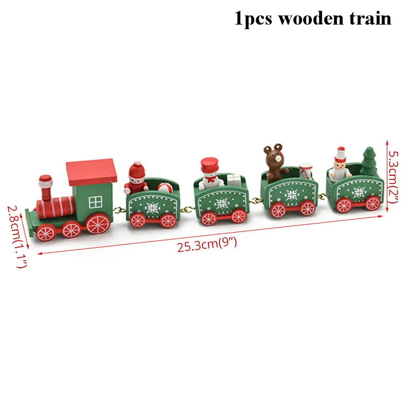 1pcs wooden trainB Веселые рождественские подарочные сумки Рождественская елка пластиковая упаковочная сумка Снежинка коробка с рождественскими конфетами новогодний спрос среди детей сумка Noel Navidad - Цвет: 1pcs wooden trainB