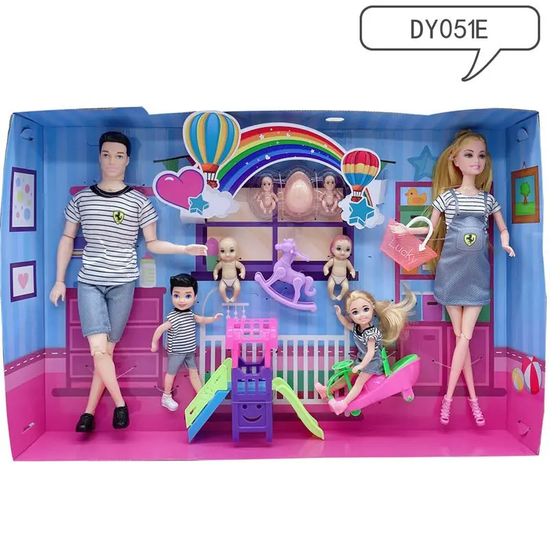 

Newest Fashion Handmade Kids Toys Supermarket Doctor Player Pregnant Lady Miniature Dollhouse Accessories For Barbie DIY Game