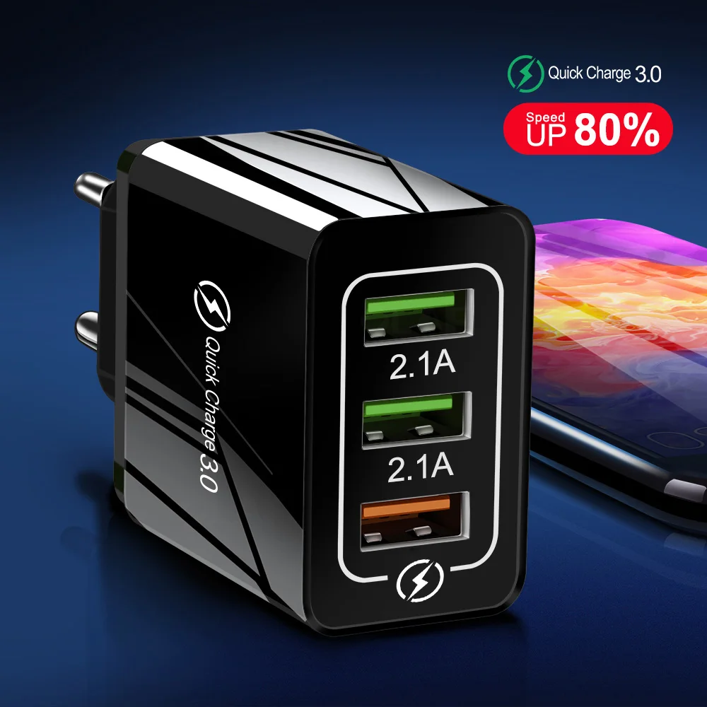 Быстрое зарядное устройство Olaf 3,0 USB для мобильного телефона samsung S7 S9, зарядное устройство s QC3.0 для Xiaomi Redmi, быстрое зарядное устройство для iPhone XS XR 8