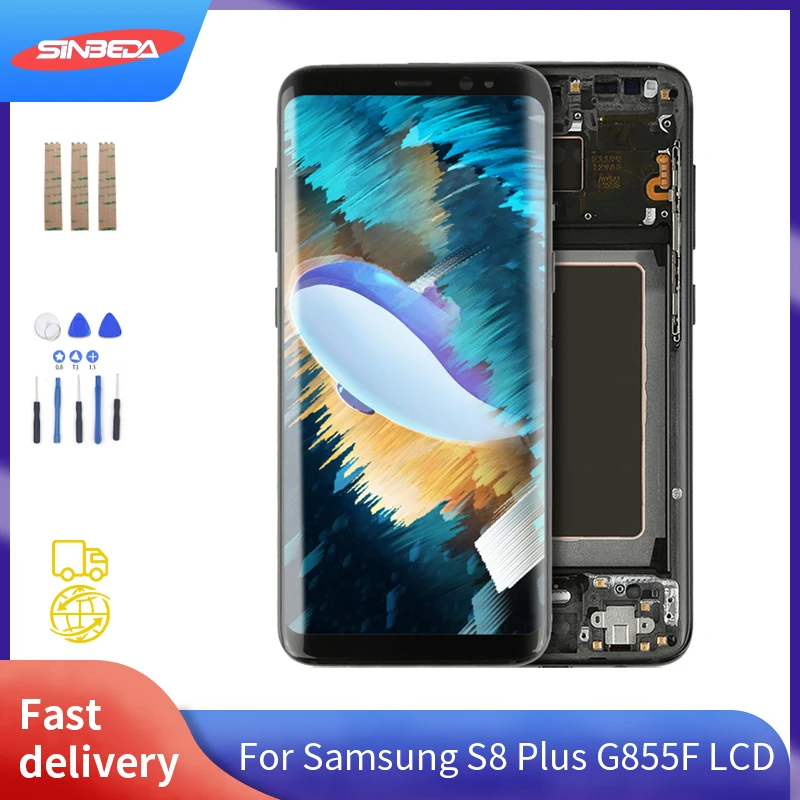 

6.2"Burn Shadow LCD Display For Samsung S8 Plus LCD Touch Screen with Frame Digitizer For Samsung S8 Plus G855F LCD