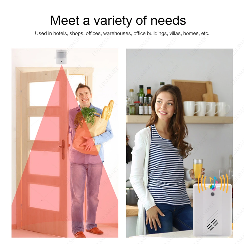 Дверной звонок детектор движения инфракрасный дверной подъездная дорога