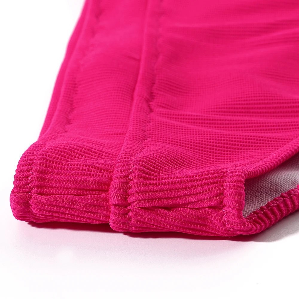 Купальник RUUHEE женский однотонный бикини с высокой талией пикантный купальный