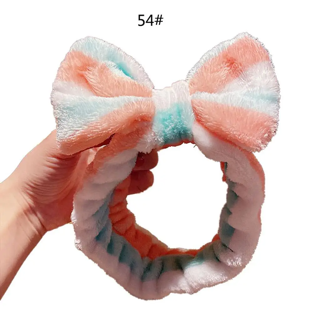 Повязка на голову из тонкого хлопка + резинка в полоску и пятнышки для мытья лица