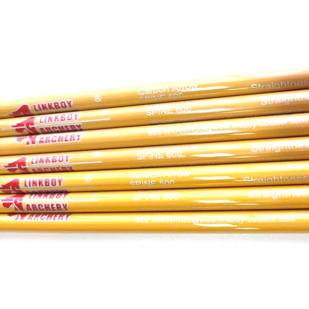 Стрелы из чистого углерода с бамбуковым узором 32 дюйма стержень 500/600 для