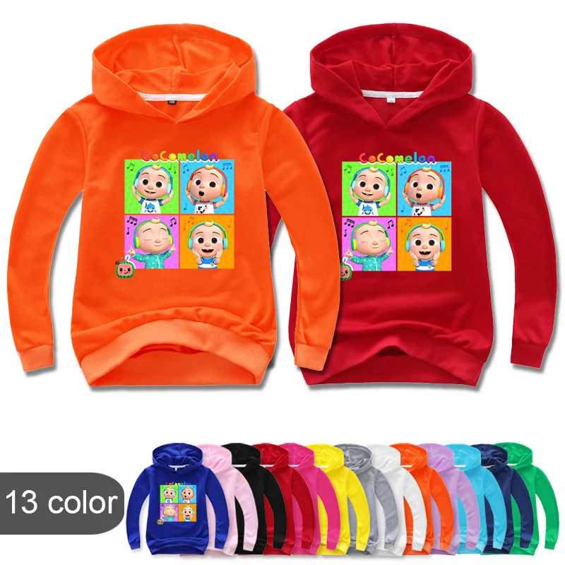 

2021 Fall Clothes Kids Cute Cocomelon 3d Print Hoodies Kids Hoody Sweatshirts Boys Coats for Baby Girls Long Sleeves Sweater Top