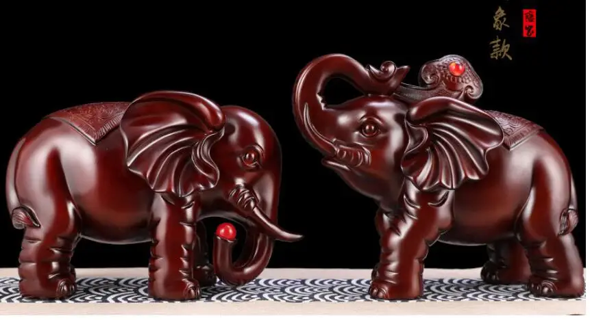 

Ping'an auspicious elephant ornaments elephant pair home office decorations opening housewarming gift giving crafts