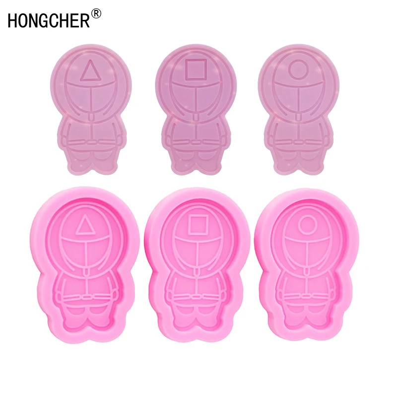 

Новые блестящие бриллиантовые серьги, кавайная Гибкая форма, робот-бисквит, полимерная глина-смола, силиконовые формы