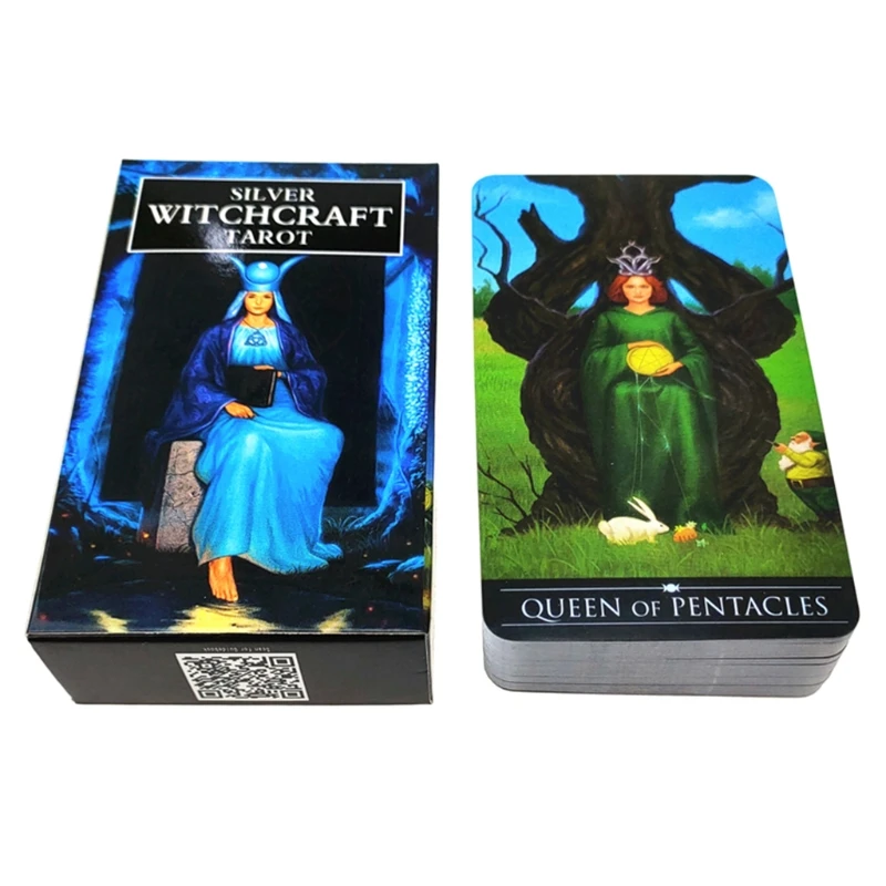 

Серебристые карты Таро Witchcraft английская версия 78-Card колода предсказания судьба вечевечерние НКА настольная игра
