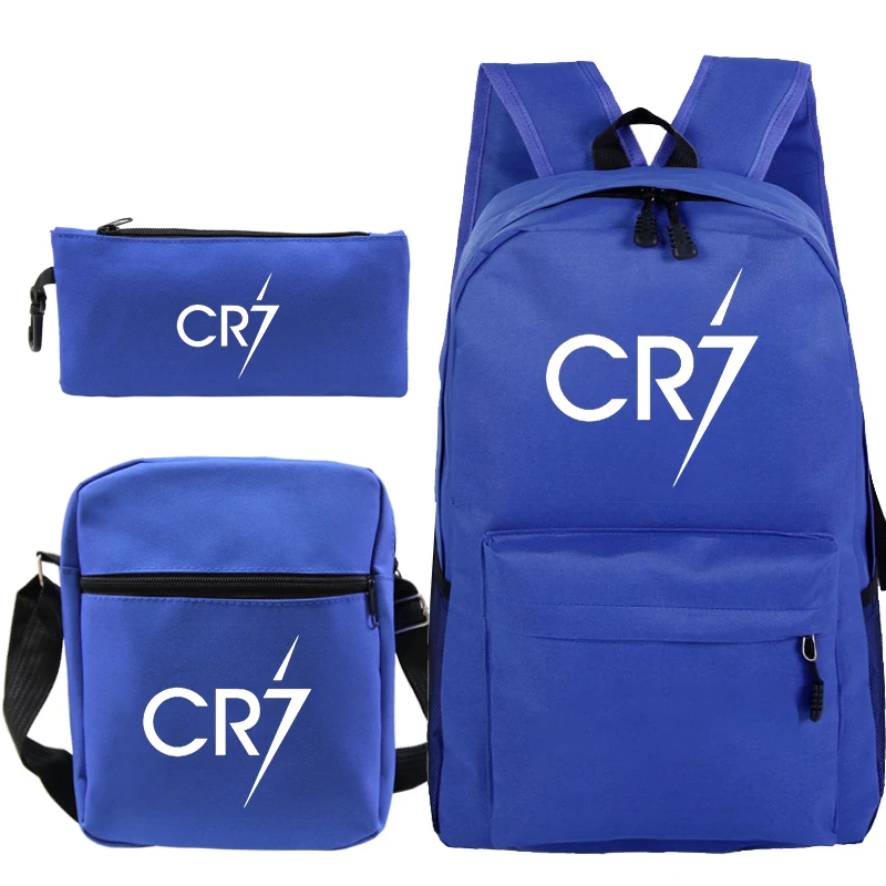 

Cristiano Ronaldo CR7 Backpack 3pcs/set Sport Bags for Boy Girl Laptop Travel Knapsack School Rucksack Shoulder Bags Pen Case