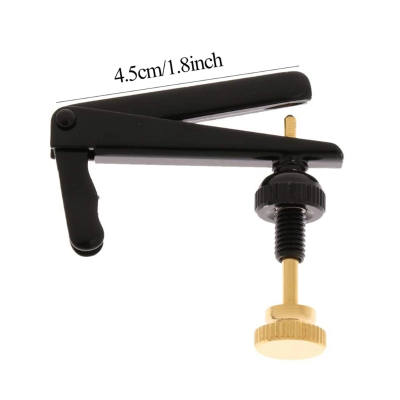 

4pcs Cello Fine Tuner Cello Parts String Adjuster Black Silver for 3/4-4/4 Cello