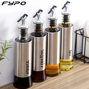 Fypo 3 шт.компл., нержавеющая сталь + стекло, Герметичная Бутылка для масла, бытовая бутылка для соевого соуса, бутылка для приправ, масла, уксуса