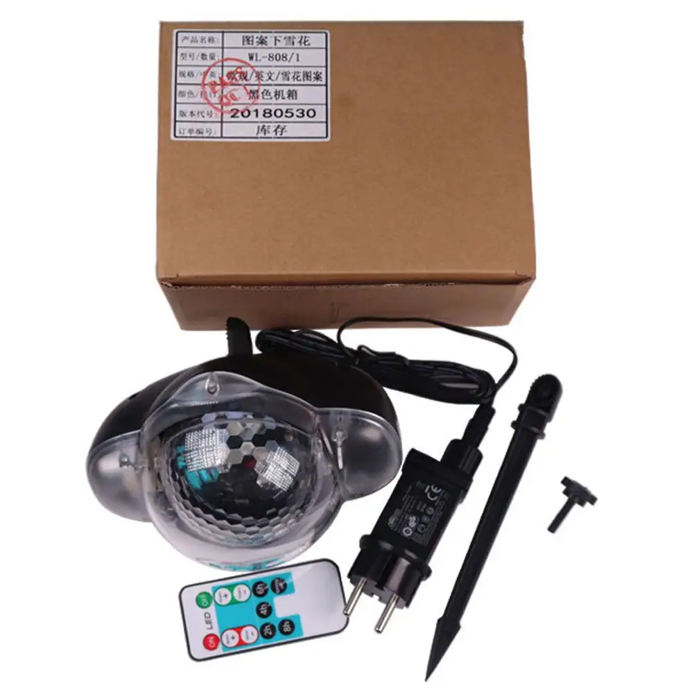 10 Вт Светодиодный прожектор с эффектом снегопада светильник s вращающийся