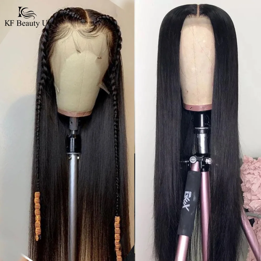 Парик на сетке 13x4 34 дюйма прямые бразильские волосы | Шиньоны и парики