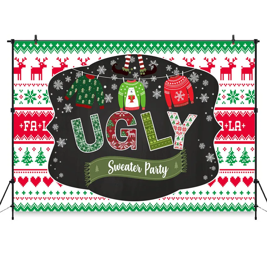 Mocsicka Гадкий свитер вечерние фон липкий праздничные украшения для баннеров на