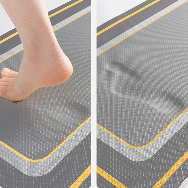 kitchen floor long carpets non slip oil proof waterproof rug dirt resistant foot pad thick leather washable and wipeable pvc mat free global shipping