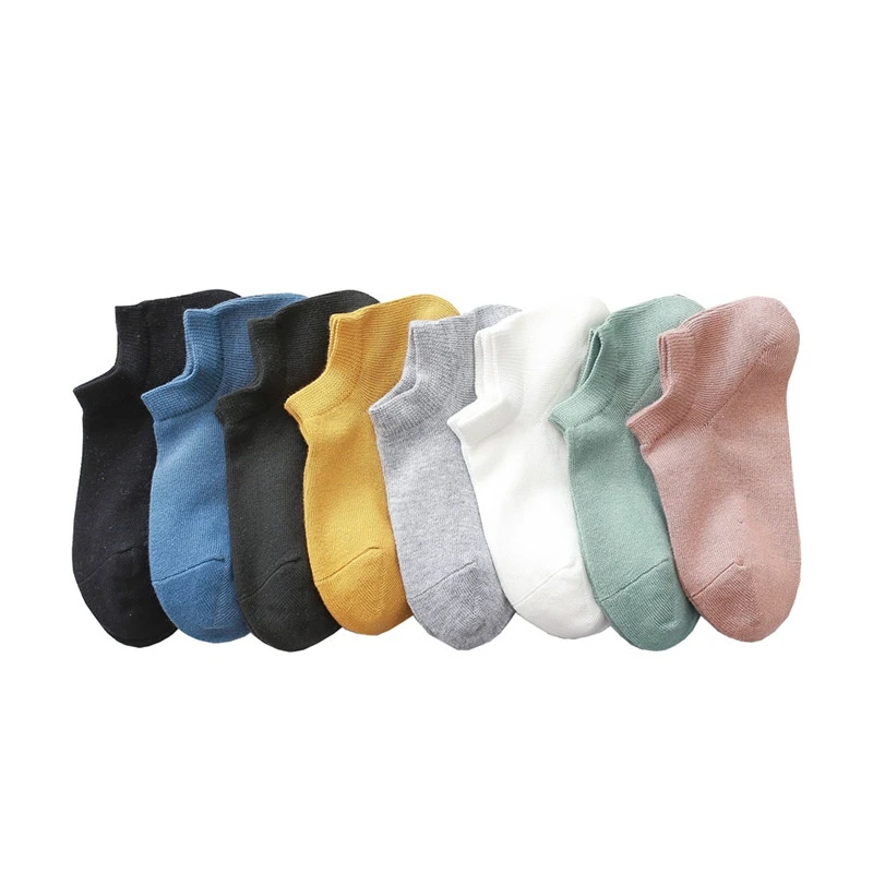 

4 Pair/Lot Men Sports Ankle Socks Low Cut Cotton Sock Slippers Solid Color Four Seasons Sox Breathable Anti-friction