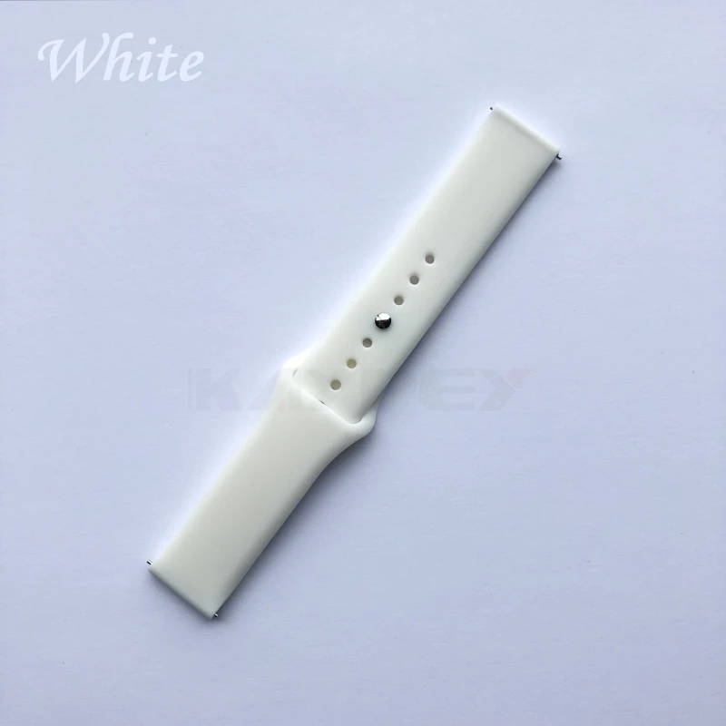 Силиконовый мягкий ремешок для Xiaomi Mijia, кварцевые часы, носимый браслет, Xiaomi Soft Sport, 20 мм, умные браслеты, ремешок для часов - Цвет: Белый