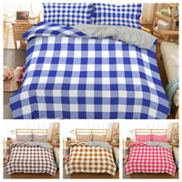 2021 new pattern 3d digital plaids printing duvet cover sets 1 quilt cover 12 pillowcases single twin double full queen king