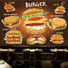 3D обои с изображением бургеров, чизбургеров, бекона, бургеров, двухэтажных фотографий