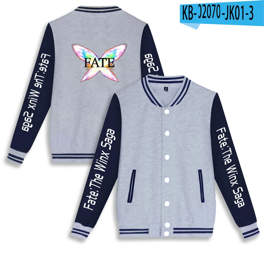 

2021 Destiny Winx Saga Sportswear Baseball Jacket Unisex Sweatshirt Harajuku Streetwear Fashion Clothing Men kid Lady Swearshirt