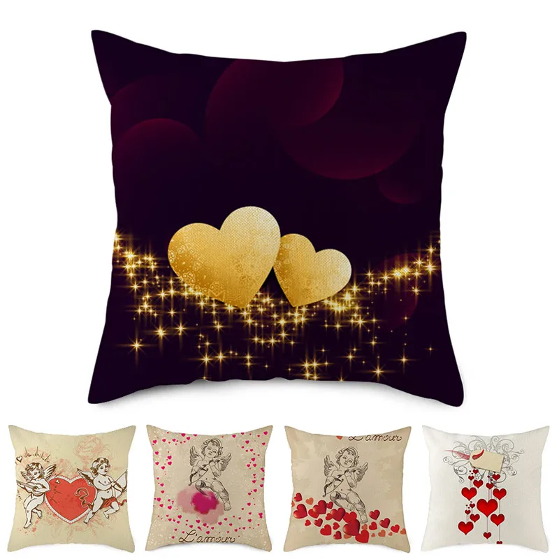 Fuwatacchi Pure Linen Angle Cushion Cover Little Eros In Roman Mythology Pillow for Home Chair Sofa Decorative Pillowcases | Дом и сад