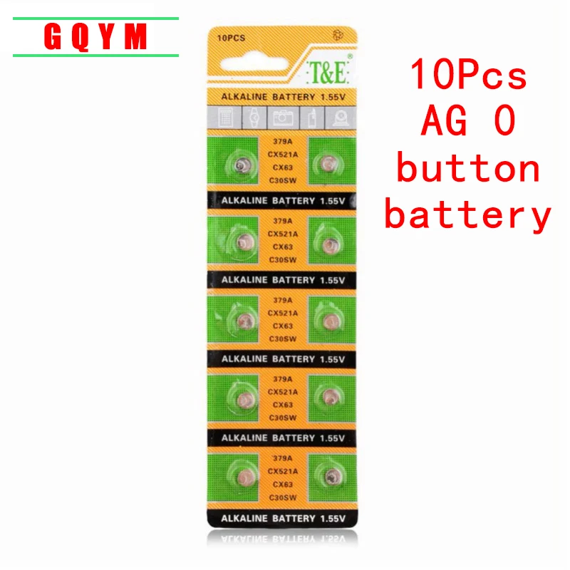 

10Pcs AG0 V379 V520 280-59 GP379 SR63 G0 618 LR521 379 SR521SW D379 Alkaline Button Battery High quality factory price