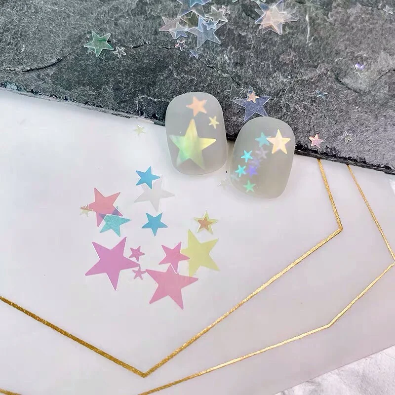 Блестки для ногтей NailMAD Star 3 мл/коробка смешанный акриловый блеск разноцветные