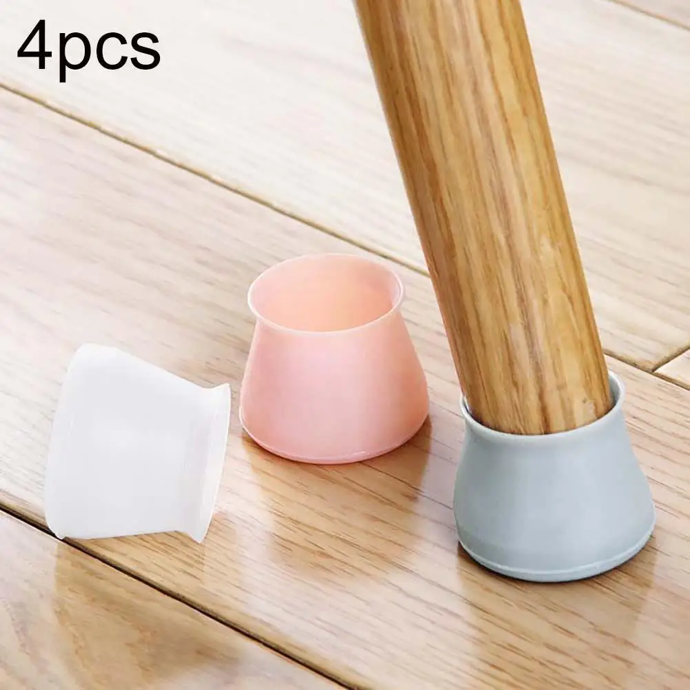 

4Pcs Universal Round Non-slip Table Chair Leg Mat Foot Pad Floor Anti-Scratch Protector Cover