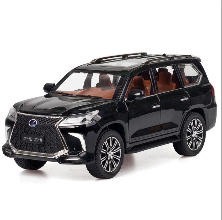 

1:24 Simulation Lexus LX570 Children's Toy Alloy Car Model Decoration Boy's Birthday Christmas New Year Gift Black Car