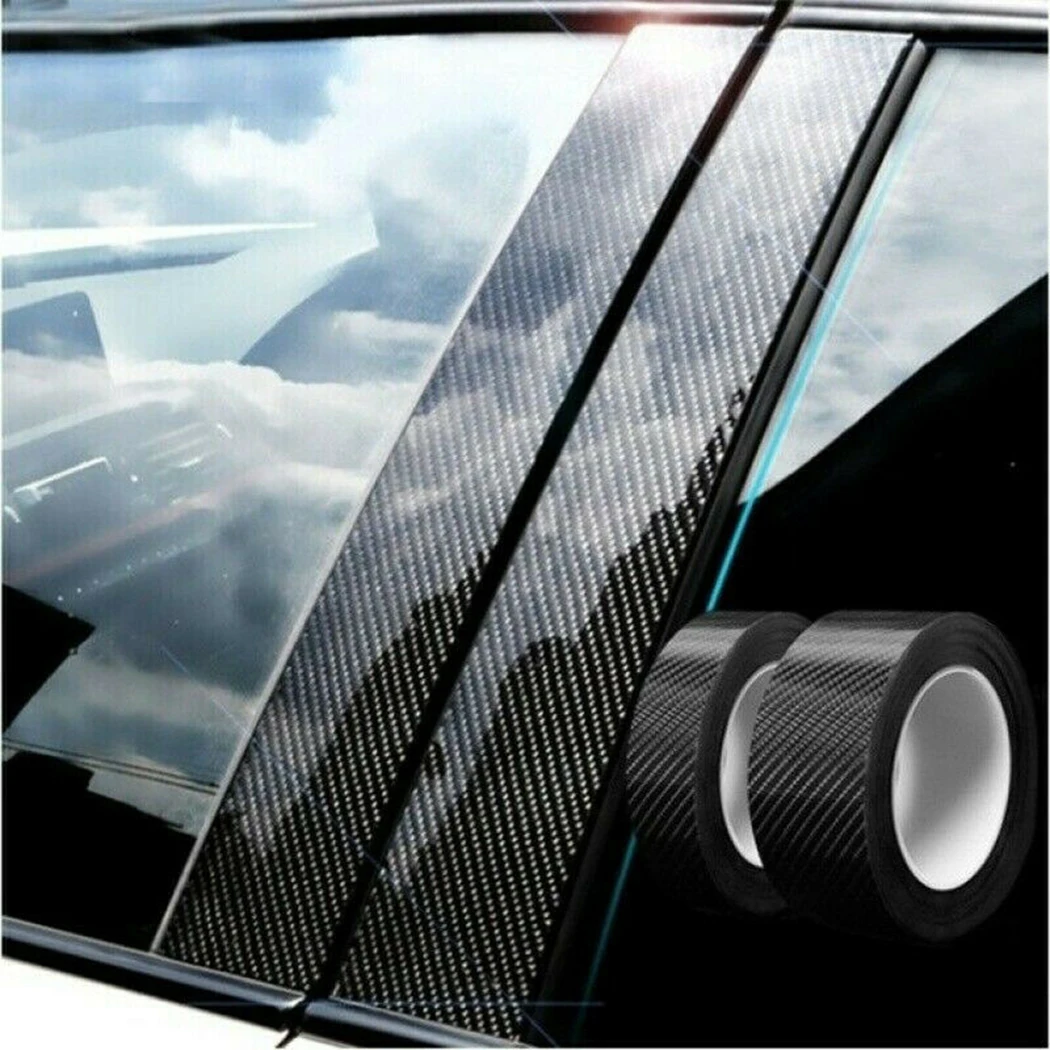

Carbon Fiber Protector Sticker Sill Scuff Cover Car Door Body Anti Scratch Strip Carbon Fiber Vinyl Film