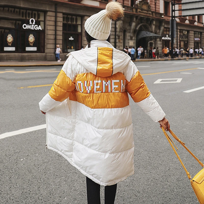Зимняя женская куртка пальто хлопковая подкладка свободная Толстая теплая