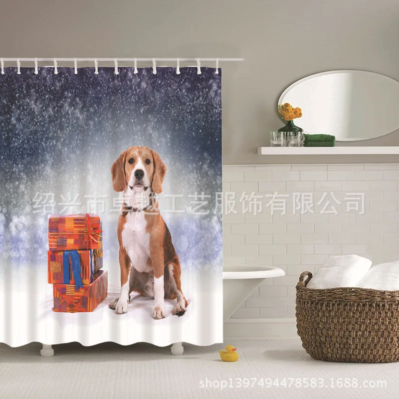 

Bathroom Shower Curtain Waterproof Christmas Shade Swimwear Fabric Home Bath Luxury Cortinas De Ducha Bathroom Curtain BA60YL