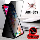 3D антишпионское защитное закаленное стекло для iPhone 12 11 Pro XS Max XR X, Защита экрана для iPhone 7 8 6 6S Plus SE 2020, пленки