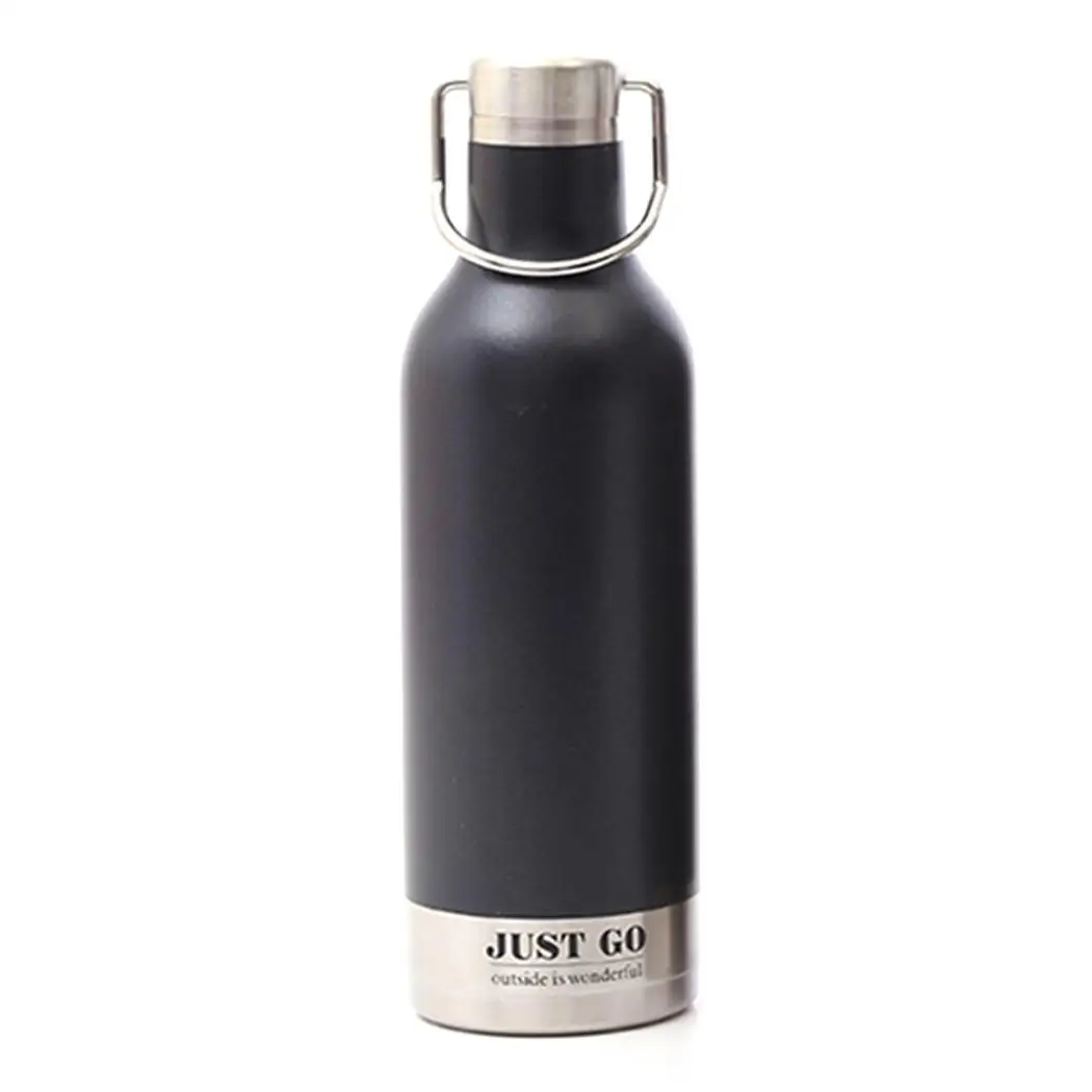 New Outdoor Sports Bottle Stainless Steel Portable Vacuum White/Pink/Gray/Dark blue/Black 500ml Thermos Water Drinking | Дом и сад