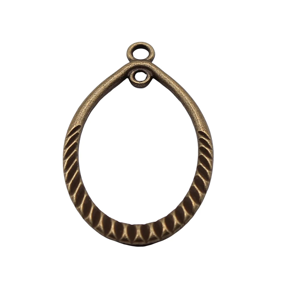 

4pcs 26x43mm Earring Connector Charms For Jewelry Making Antique Bronze Color Jewelry Findings Accessories