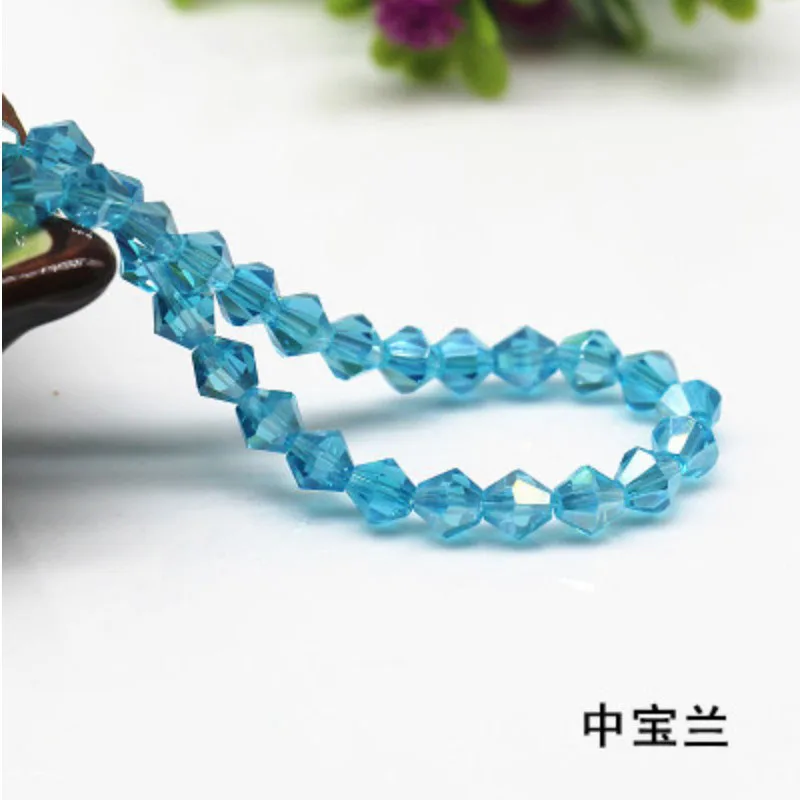 Бесплатная доставка разноцветные бусины из чешского стекла 6 мм 48 шт. биконусные