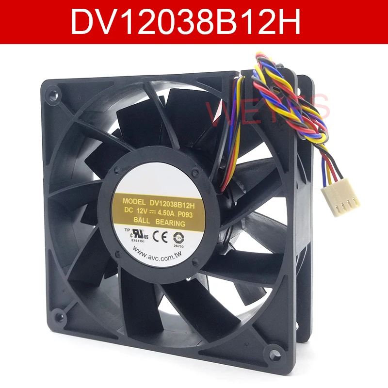 

Genuine new for server fans DV12038B12H 12038 12V 4.5A 12CM 4-wire cooling fan
