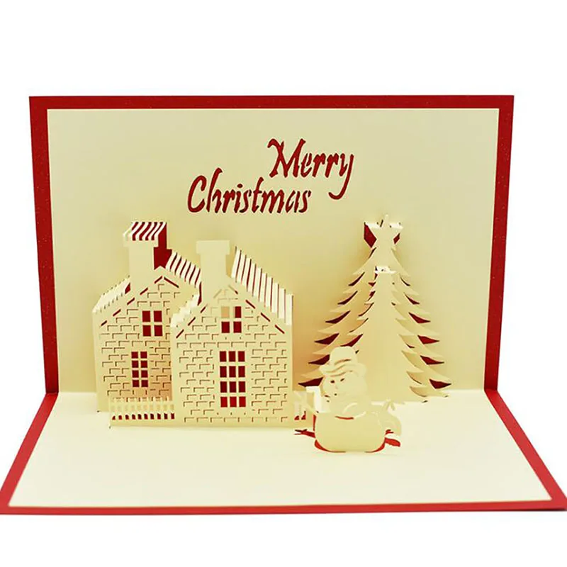 Новые 3D креативные всплывающие карты для рождественской вечеринки приглашения