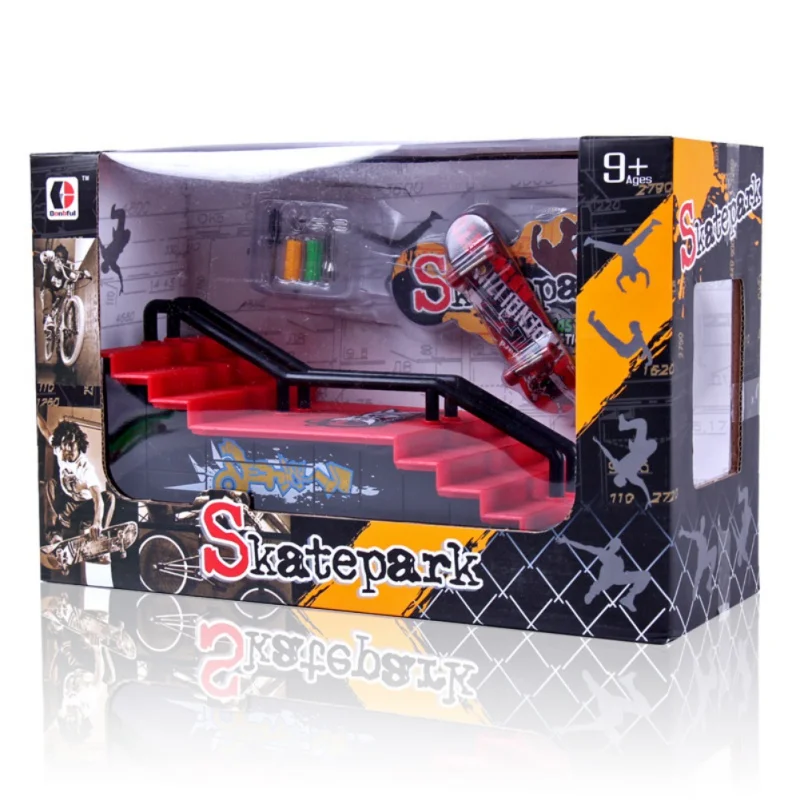 

New Skate Park Fingerboard Skate Park Fingerboard ABCDEF Board Ultimate Parks Skateboard Toys professional fingerboard 3PCS