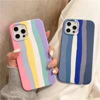 rainbow liquid phone case for iphone 12 pro 12 mini 11 11 pro max xr xs max 7 8 6s plus x se 2020 gradient color soft back cover