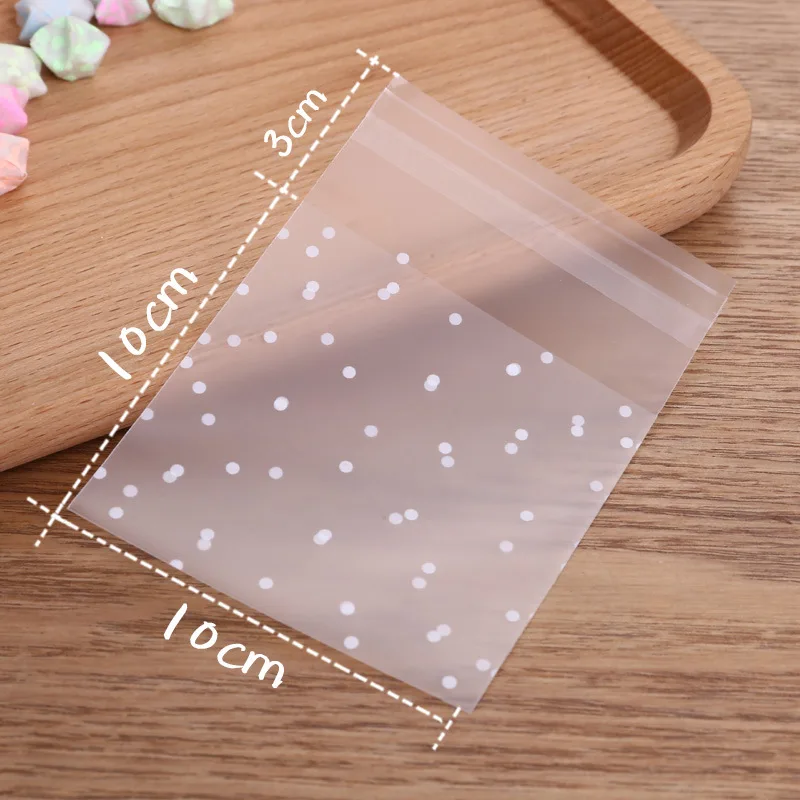 100 шт пластиковые прозрачные пакеты в горошек маленькие Ziplock упаковка для пищевых продуктов Чистая Свежая сохраняя пылезащищенную конфету для хранения печенья