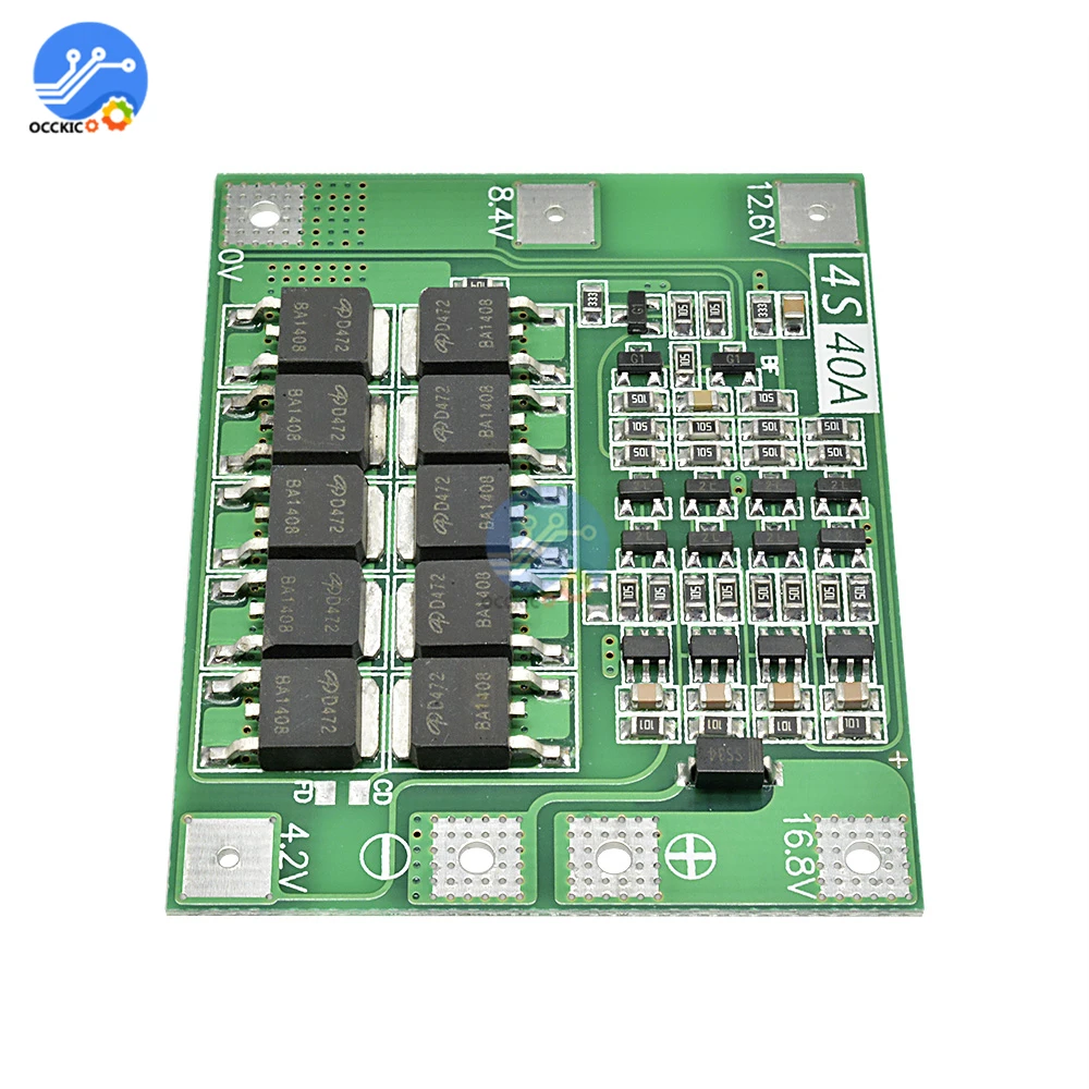 BMS 3S 4S 25A 30A 40A 60A Защитная плата зарядного устройства для литий ионных литиевых