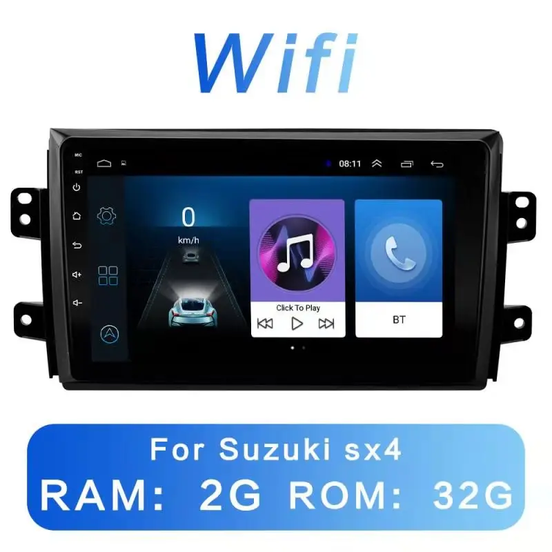 Suzuki sx4 2G-32G 2G+ 32 2 din Android 8,1 4G чистая Автомобильная радио мультимедиа видео плеер для Suzuki SX4 2006 2007 2008 2009 2010 2011 2012 WiFi BT DSP - Цвет: Suzuki sx4 2G-32G