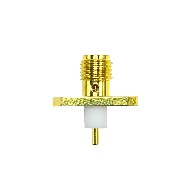 Радиочастотный разъем женская головка с фиксированным фланцем внешний винт и