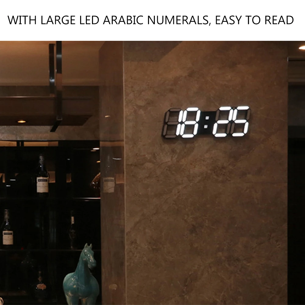 

Electronic Alarm Clock LED Wall Desk Clock Countdown Timer with Temperature Date Electric Controller Wall Clocks Decorate