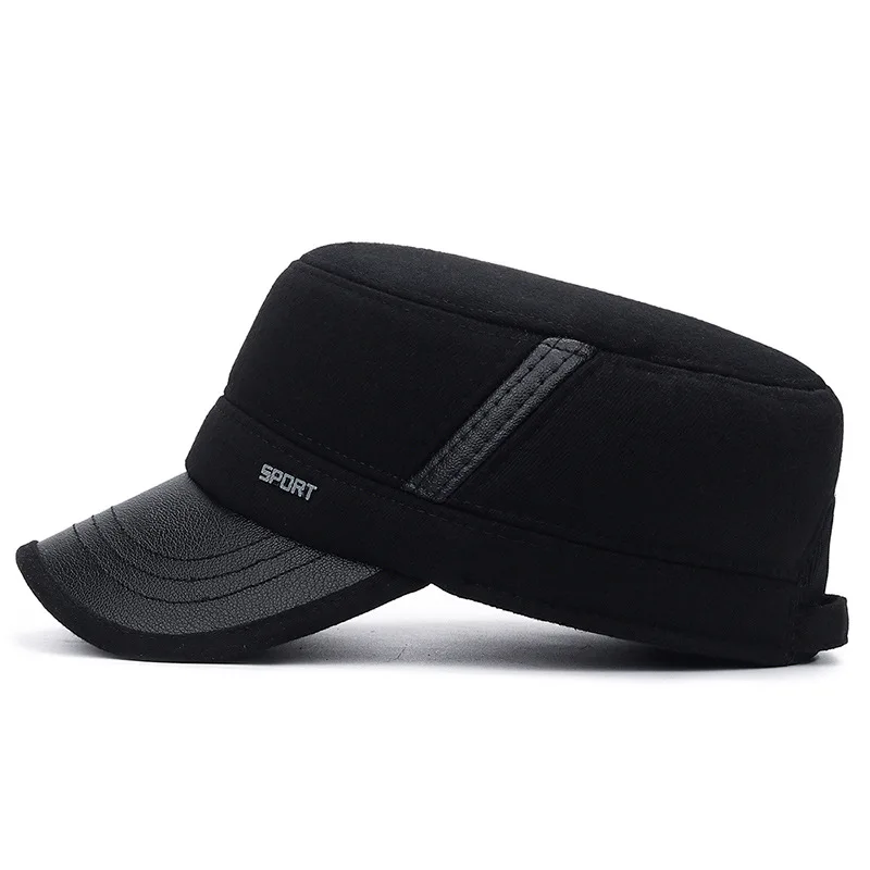 Бейсболка шерстяная с защитой ушей для мужчин и женщин однотонная Кепка От