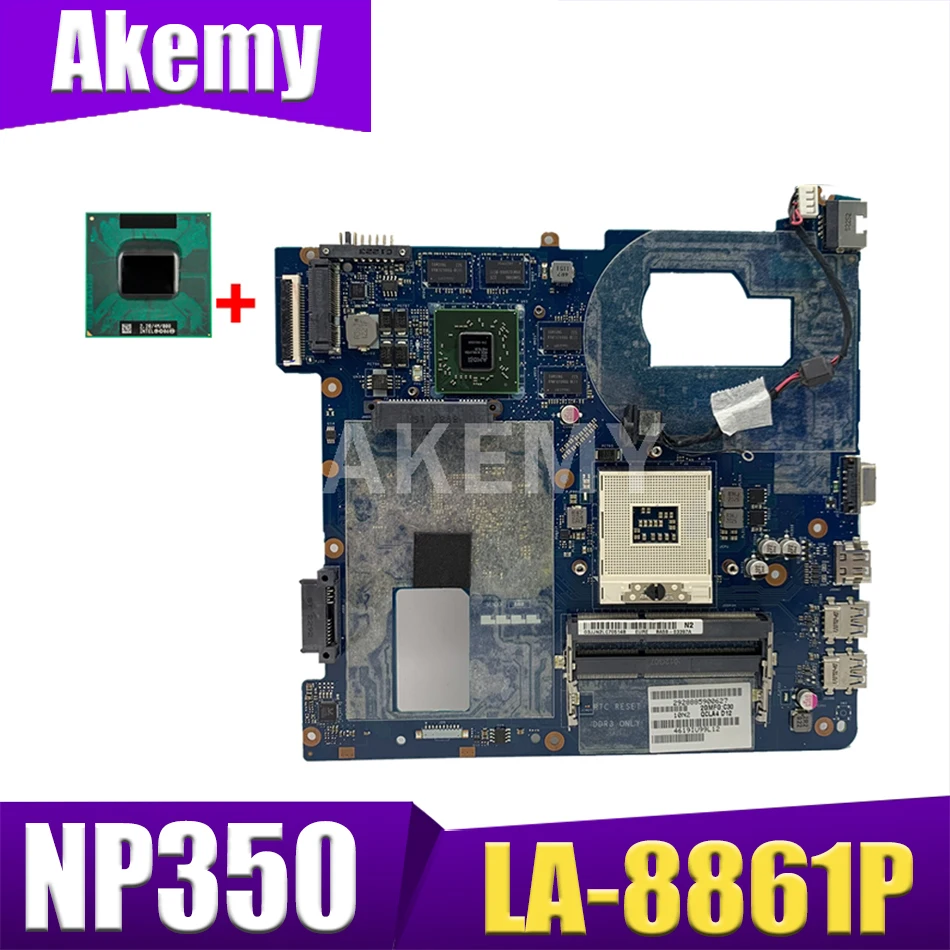 Akemy QCLA4 LA 8861P основная плата для Samsung NP350 NP350V5C 350V5X Материнская ноутбука BA59 03397A HM70 1GB