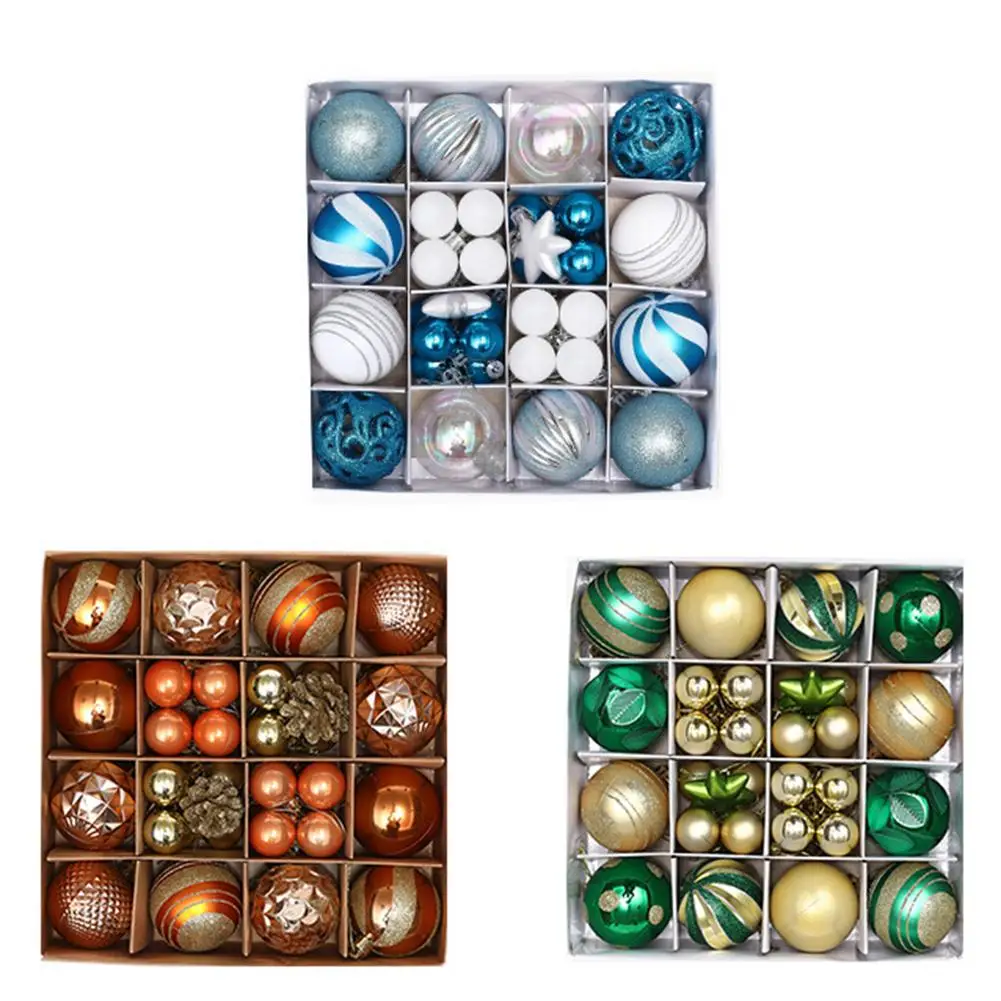 

42Pcs Christmas Ball Ornaments For Xmas Tree Decoration Mini Christmas Tree Hanigng Balls New Year Home Decor Navidad