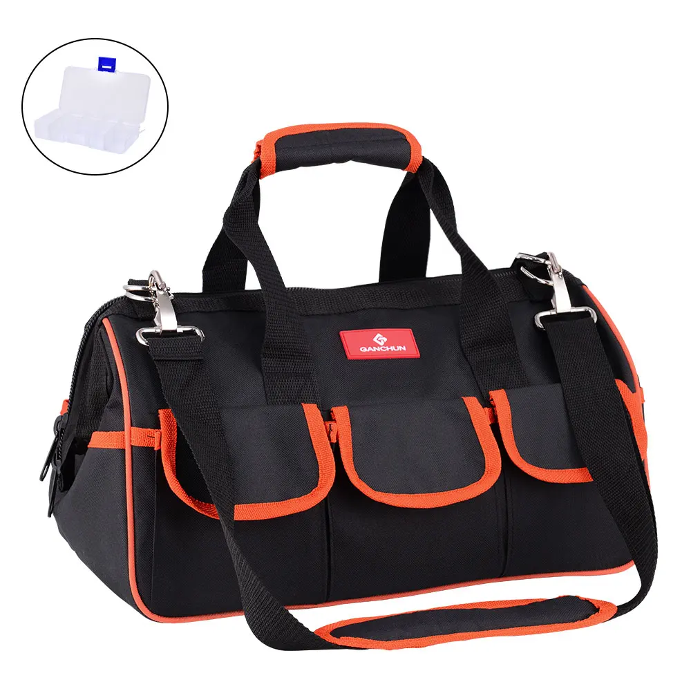 

Большие сумки для инструментов 12 "15" 17 "19" сумка из ткани Оксфорд водонепроницаемый широкий рот электрик Органайзер сумки для хранения с част...