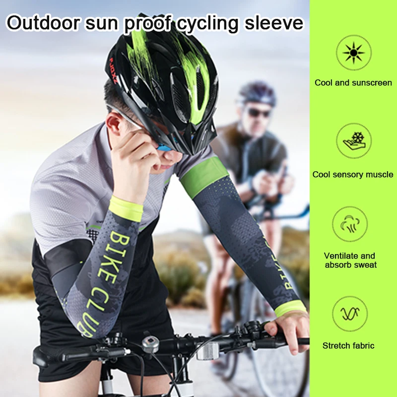 

1pair Cool Men Sport Cycling Running Bicycle UV Sun Protection Cuff Cover Protective Arm Sleeve Bike Arm Warmers Sleeves